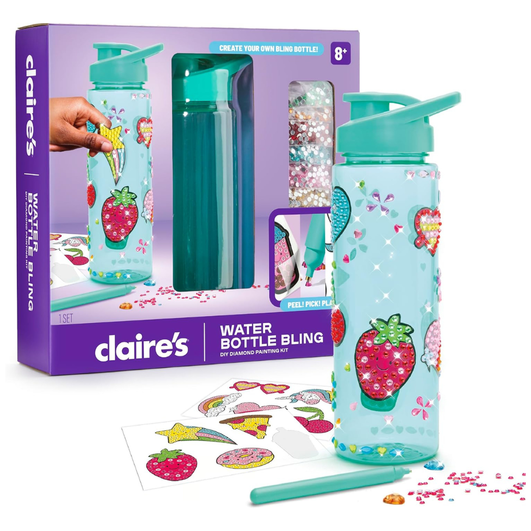 24 Oz Claires Water Bottle Bling Decorating Set