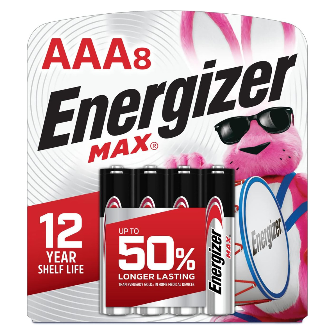 8-Pack Energizer Max AAA Alkaline Batteries