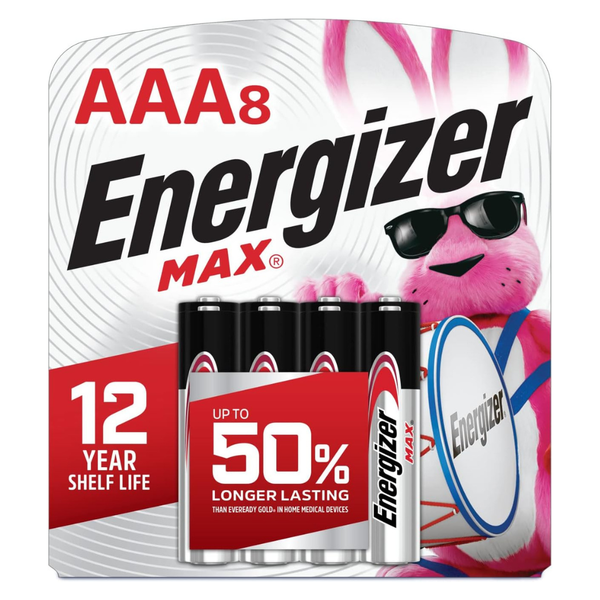 8-Pack Energizer Max AAA Alkaline Batteries