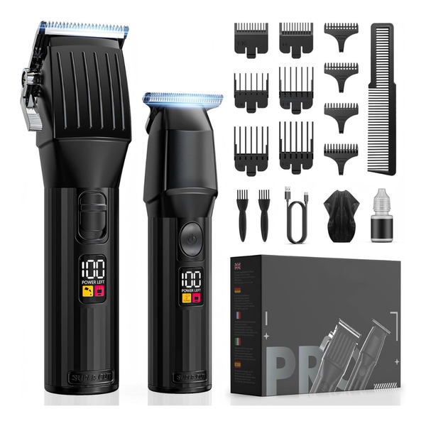 Solati Cordless Rechargeable Hair Clipper & Trimmer Set W/Accessories