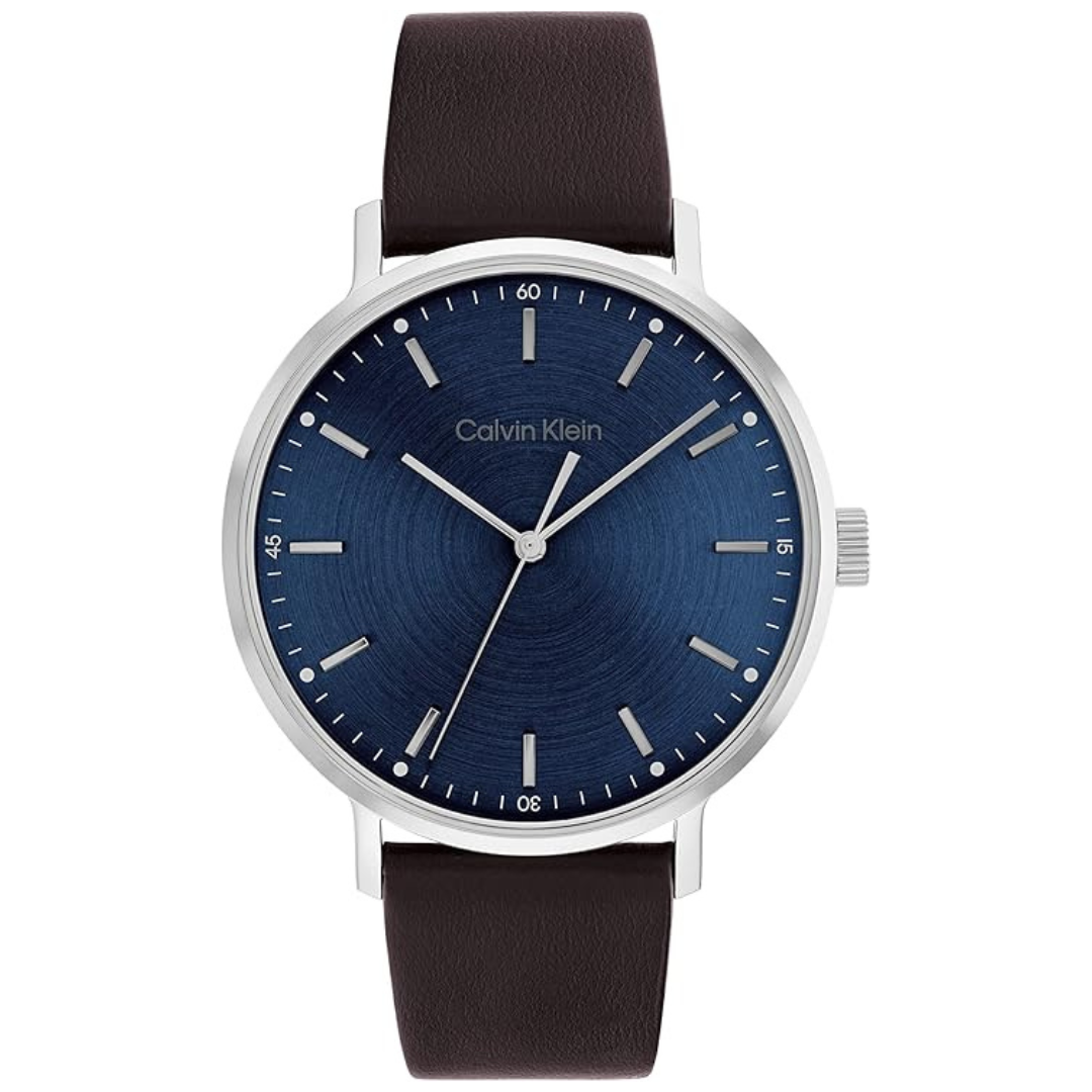 Calvin Klein Men's Leather Strap Watch