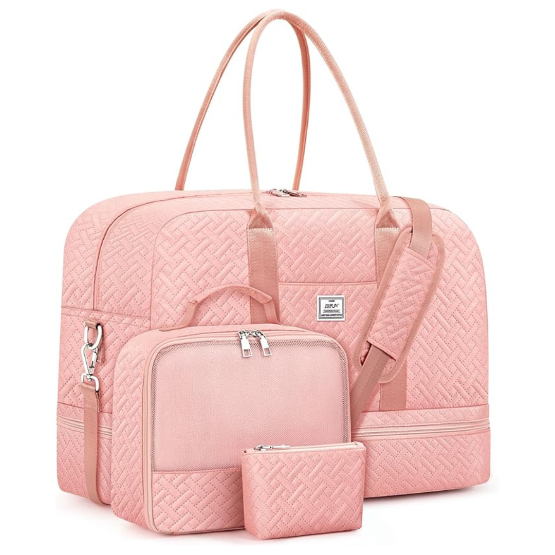 3-Piece 21" Carry On Travel Duffle W/ Crossbody Bag & Toiletry Bag (Various)