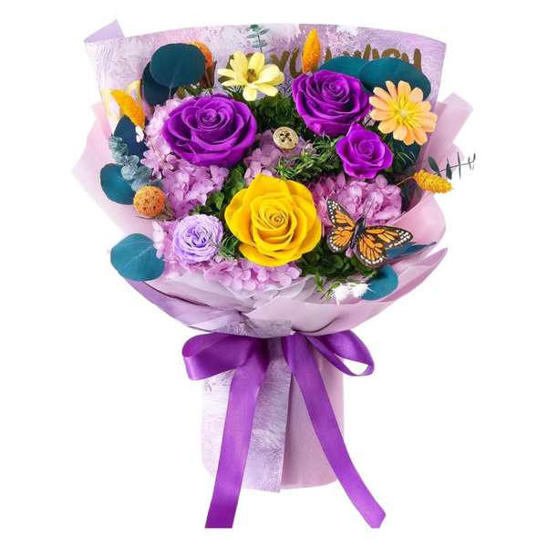 Beaulasting Roses Mixed Bouquet Built Around Preserved Roses