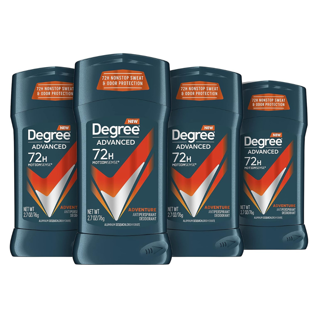 4-Pack 2.7oz Degree Advanced Men's Antiperspirant Deodorant