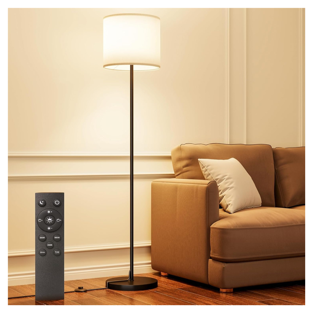 Keepsmile 60" Dimmable Floor Lamp With 12W LED Bulb & Magnetic Remote