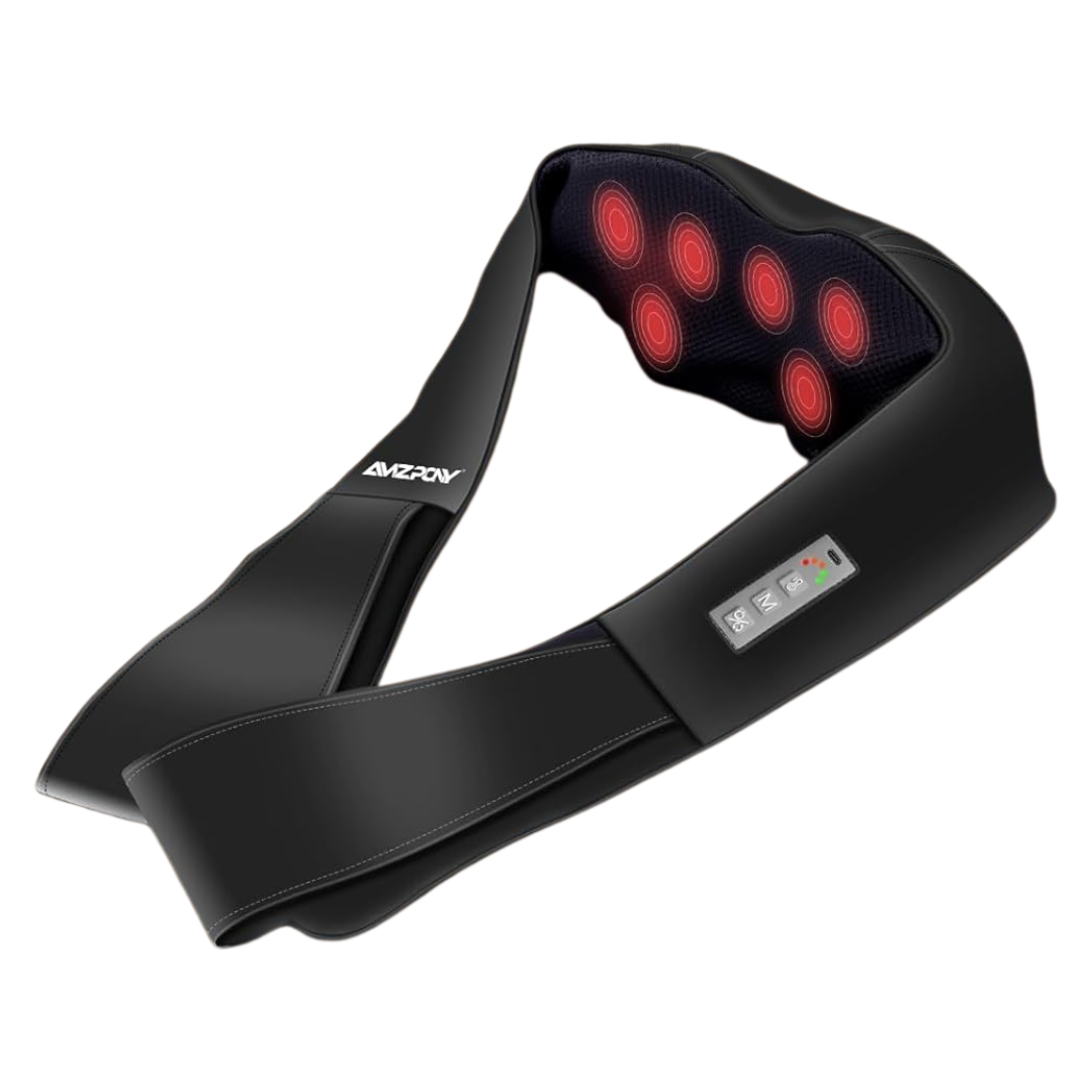 Ampony Cordless Shiatsu Kneading Neck Massager W/ Heat