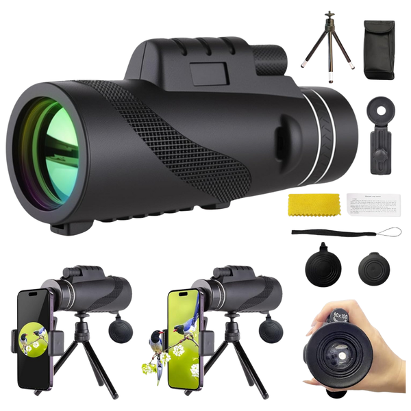 80 x 100 Waterproof Monocular Telescope