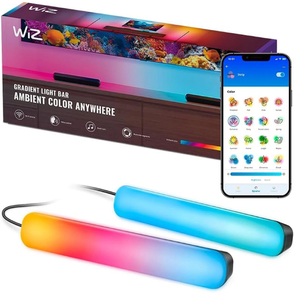 2-Pack WiZ Gradient Wi-Fi RGBIC LED Light Bars w/ App/Voice Control