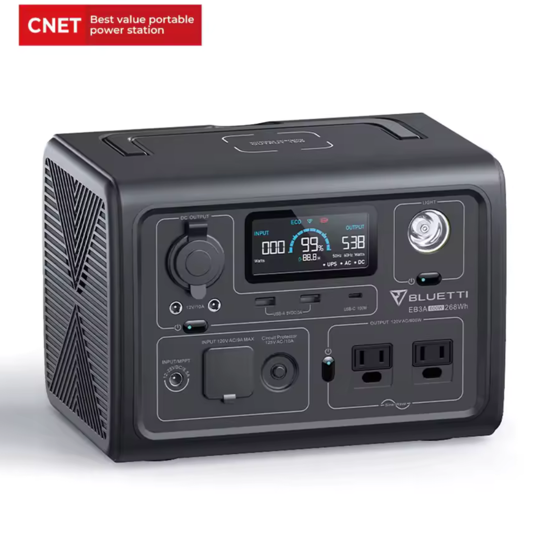 Bluetti EB3A Portable 600W 268Wh Power Station