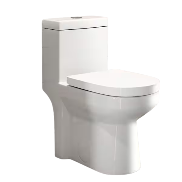 Hanikes One-Piece 1.1/1.6 GPF Dual Flush Round Toilet
