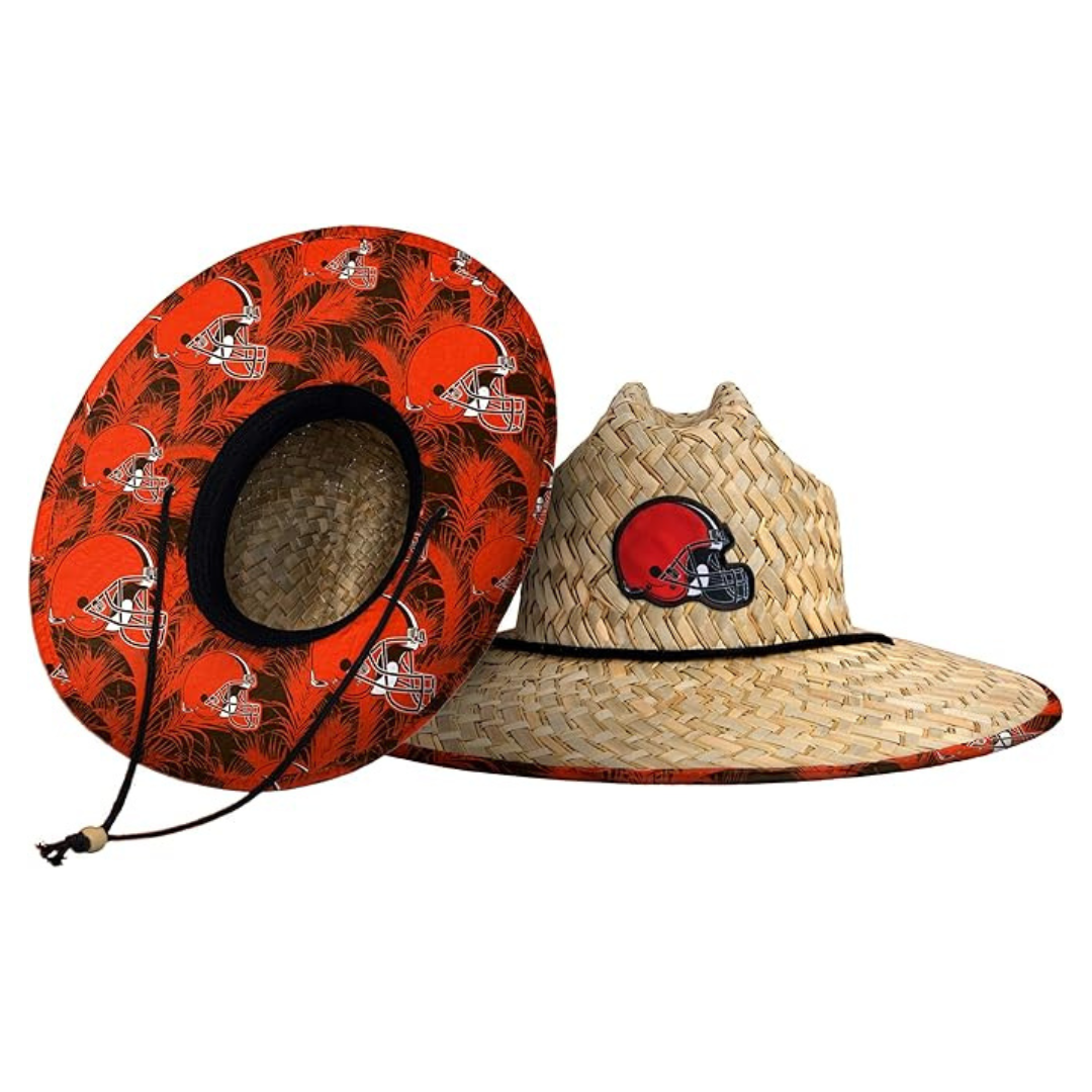 NFL Team Logo Americana Floral Lifeguard Beach Straw Sun Hat