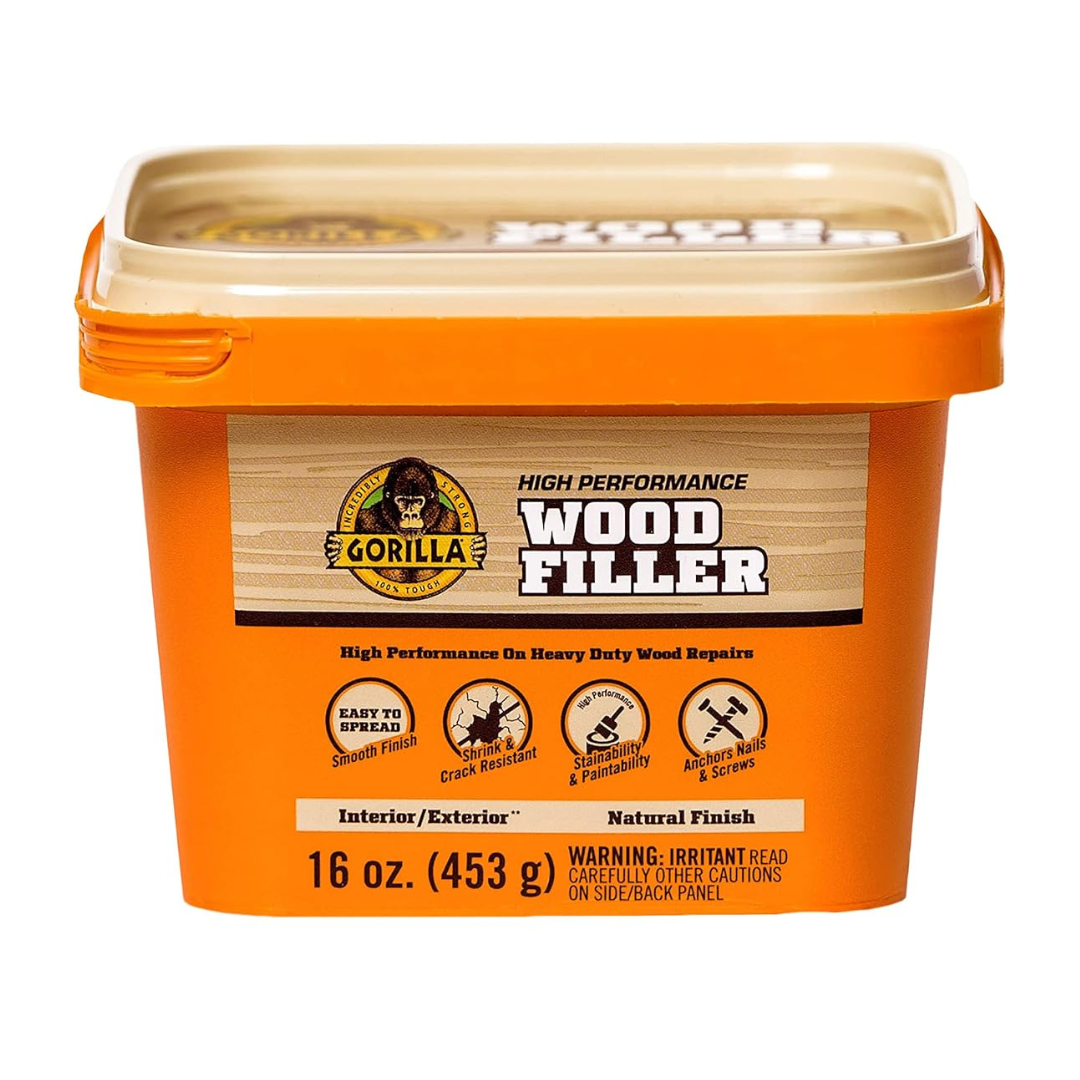 16oz Gorilla All Purpose Interior/Exterior Wood Filler Repair