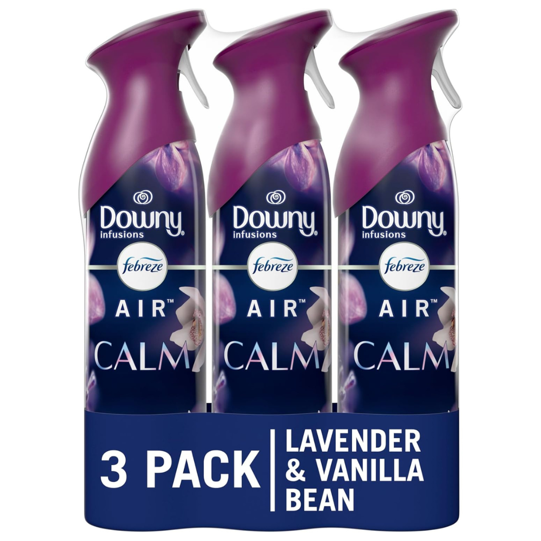 3-Pack Febreze Air Mist Odor-Fighting Air Freshener Downy Calm, 8.8 oz. Aerosol Can