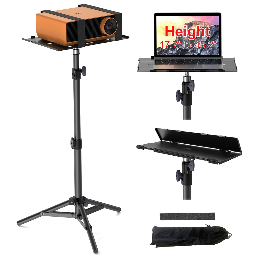 Leorfi Foldable Portable Height Adjustable Projector Stand Tripod
