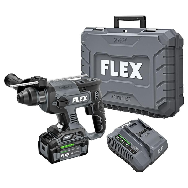 24V Brushless Cordless 7/8" SDS Plus 1.3 Ft-Lbs Torque Rotary Hammer Kit