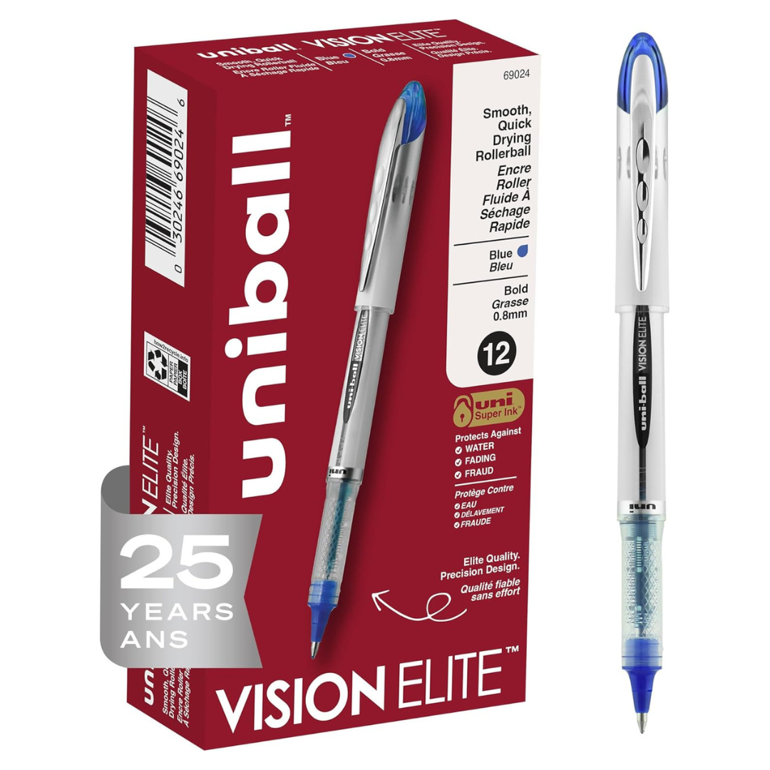 12-Pack uniball Vision Elite Rollerball Pens