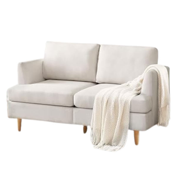 56" BFD Mid Century Modern Extra Deep 2-Seat Sofa Loveseat