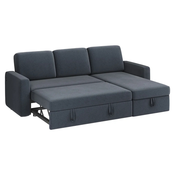 Alden Design Reversible Sectional Sofa With Storage Compartment