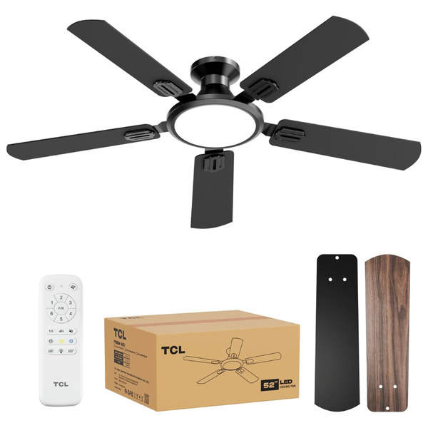 52" TCL Low Profile Ceiling Fan With Light