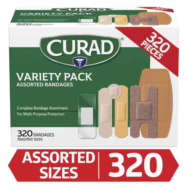 320-Count Curad Bulk Variety Pack Assorted Flex-Fabric Bandages