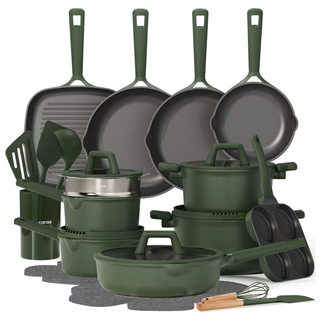 31-Piece Carote Nonstick Induction Cookware Set