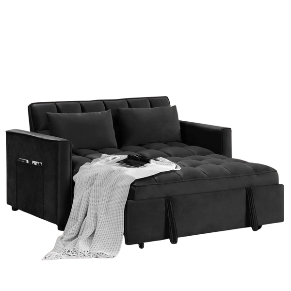 Bonzy Home Convertible Velvet Loveseat Sofa Bed