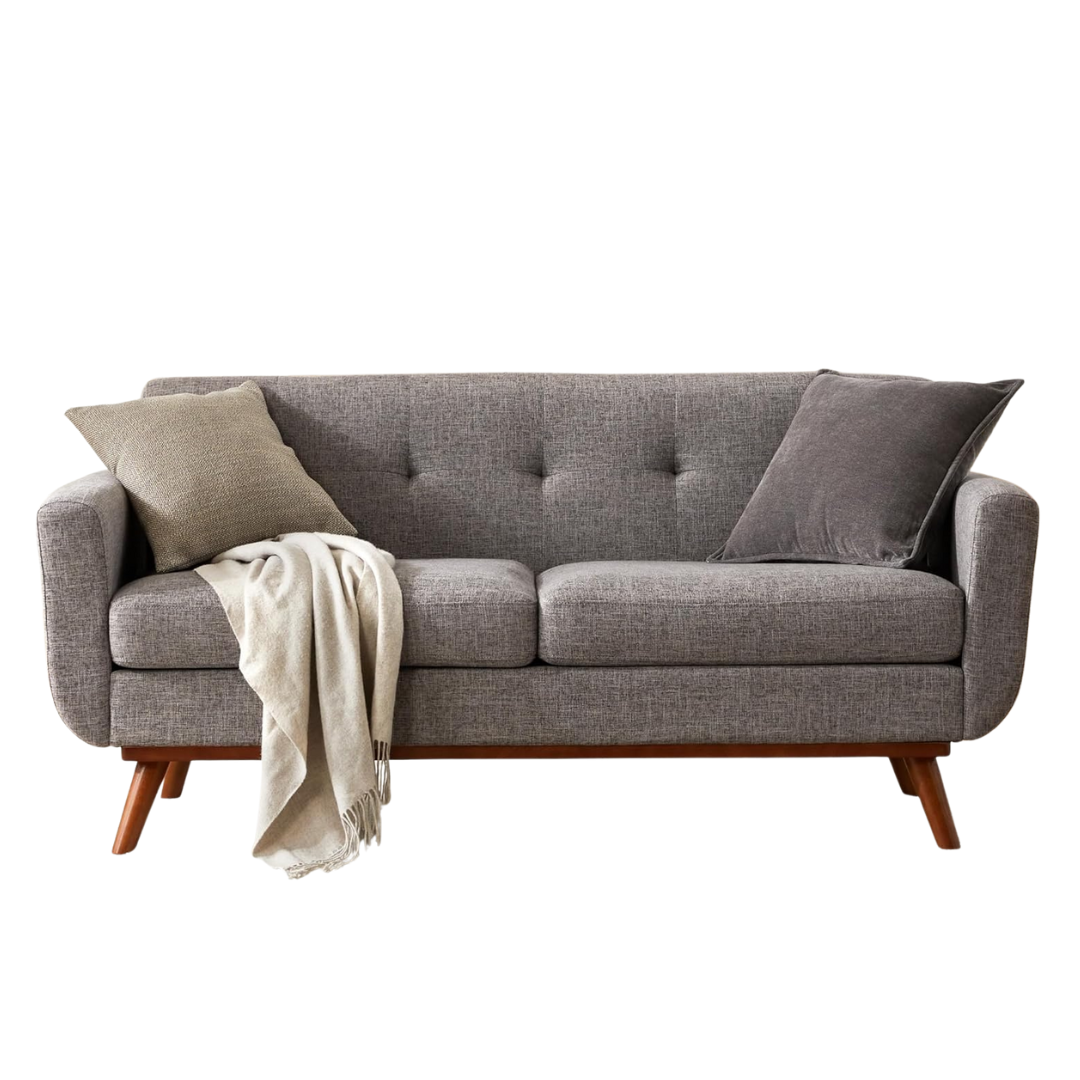 65.2" Wide Mid Century Modern Loveseat Sofa