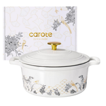 Carote 5Qt Cast Iron Dutch Oven Pot With Lid