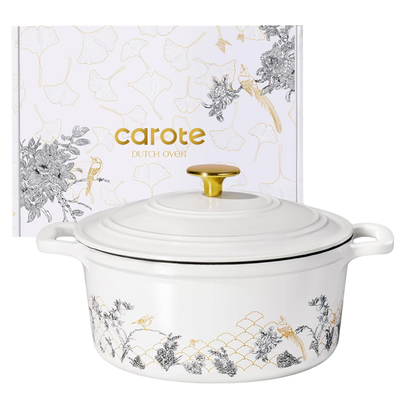Carote 5Qt Cast Iron Dutch Oven Pot With Lid