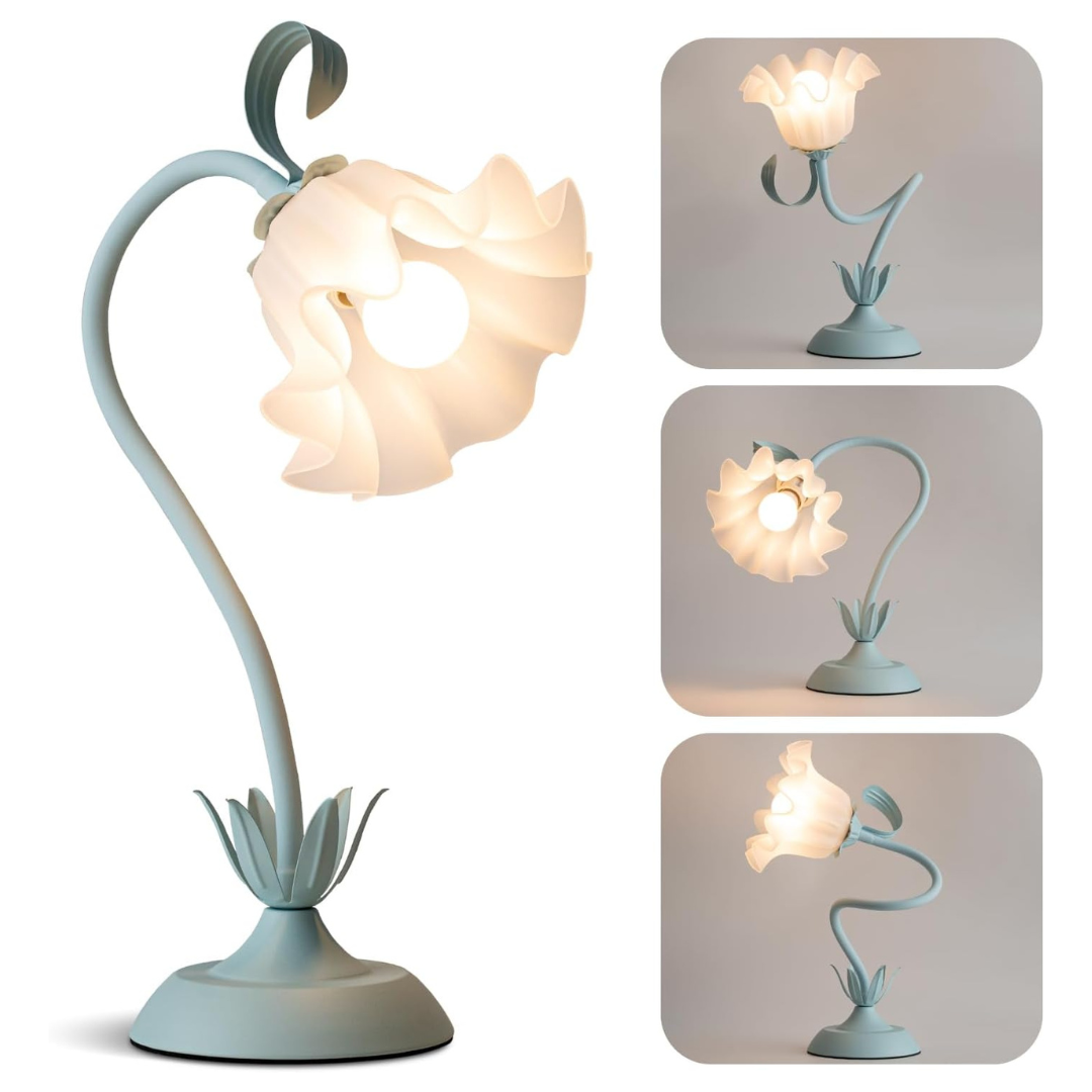 Werfop Bendable Vintage LED Corded Flower Table Lamp