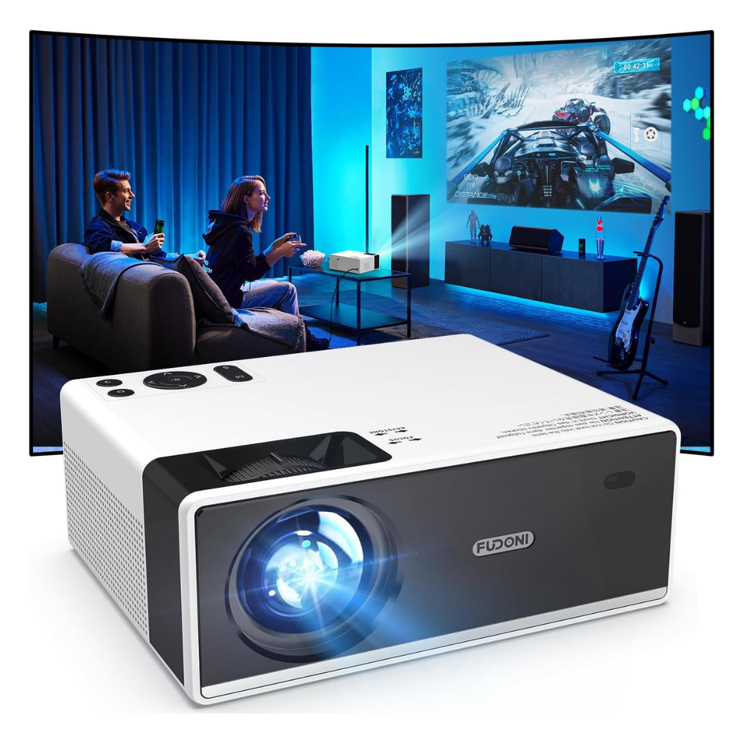 Fudoni 2023 Upgraded 400 ANSI-Lumens Home Theater Projector