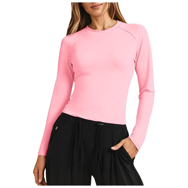 Fisoew Women's Long Sleeve Workout Tops (Various)