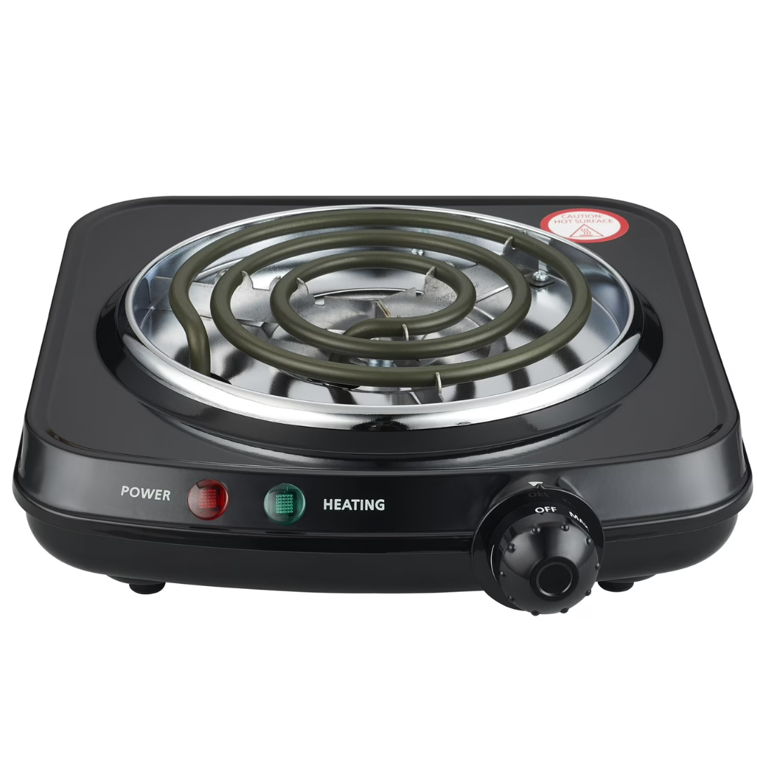 Mainstays 1100W Single Coil Electric Burner and Hot Plate