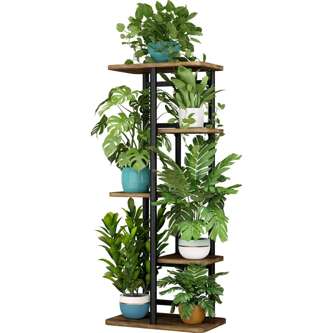 LINZINAR Plant Stand 5 Tier 6 Plant Multiple Flower Rack