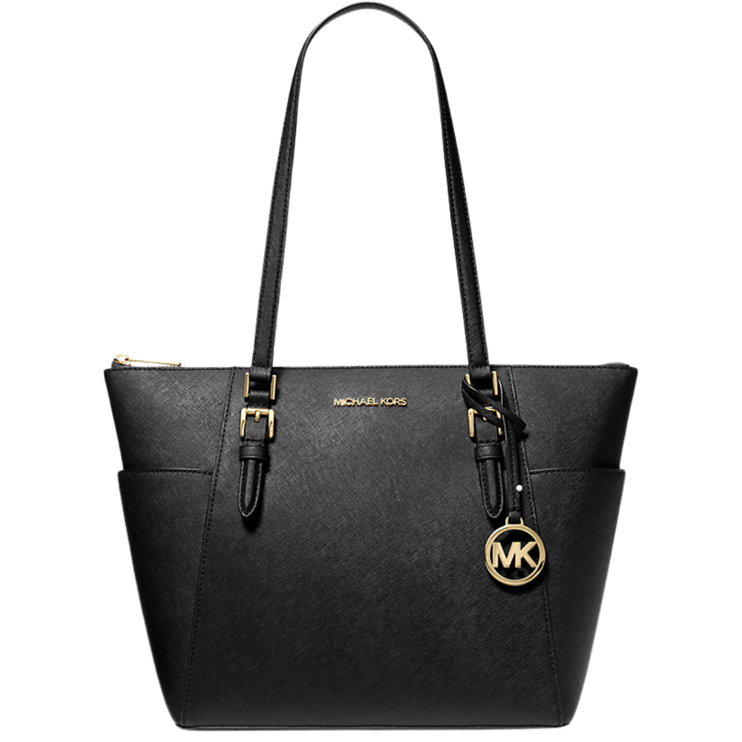 Michael Kors Charlotte Large Saffiano Leather Top-Zip Tote Bag