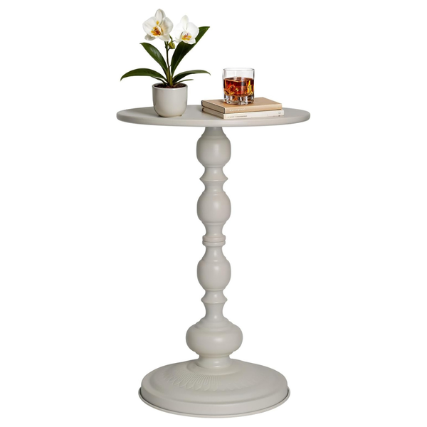 Modern Accent Metal Small Round Vintage Bedside Drink End Table