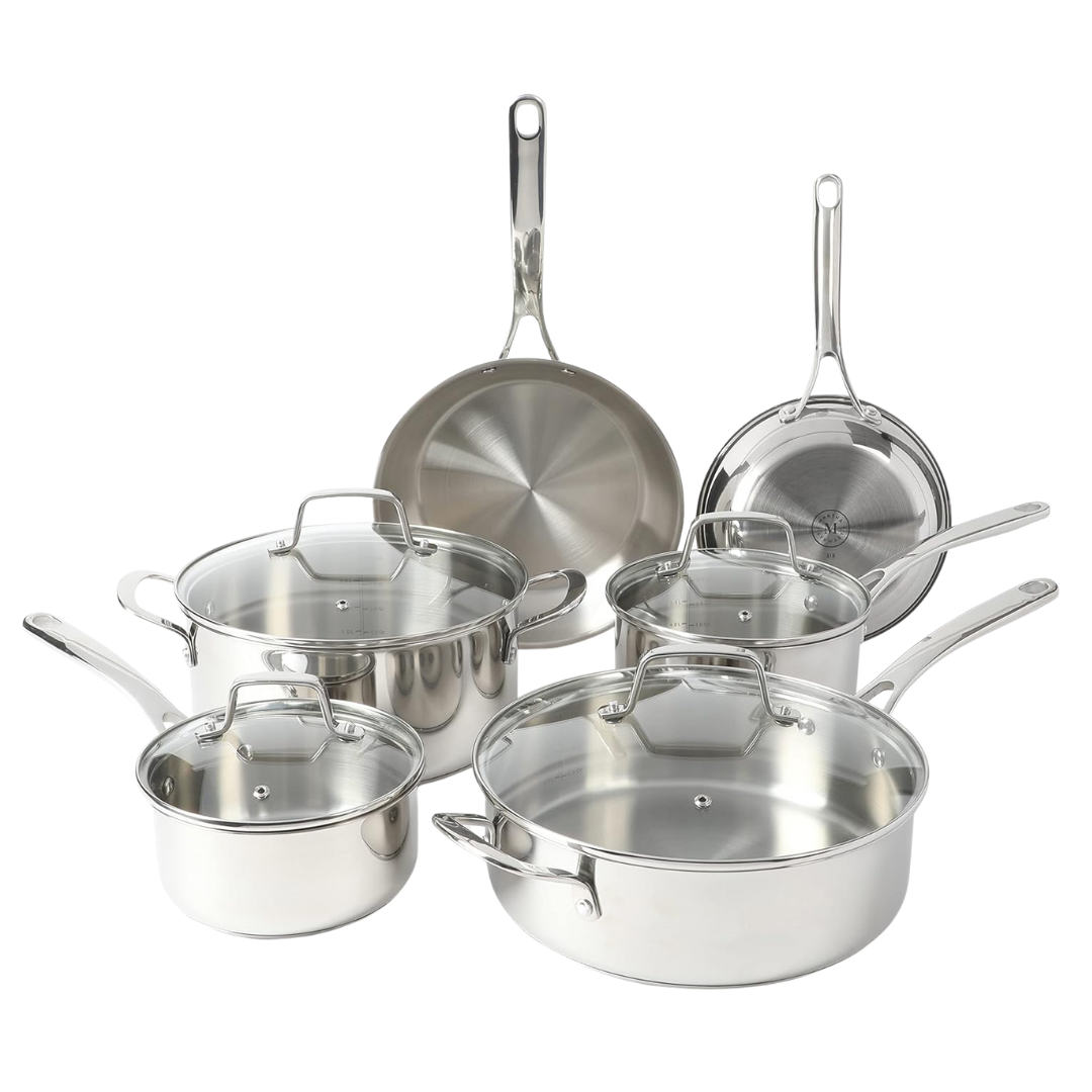 10-Piece Martha Stewart Castelle Stainless Steel Cookware Set