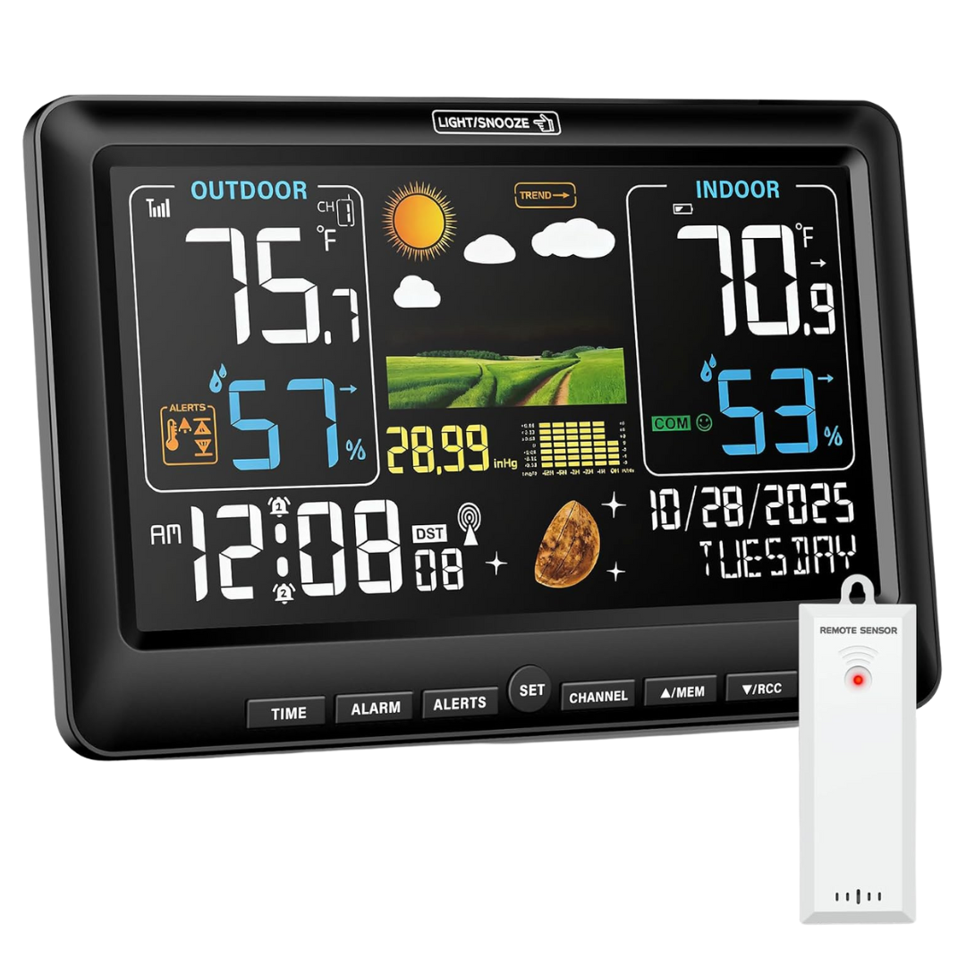 BluSon Weather Station Wireless Indoor Outdoor Thermometer