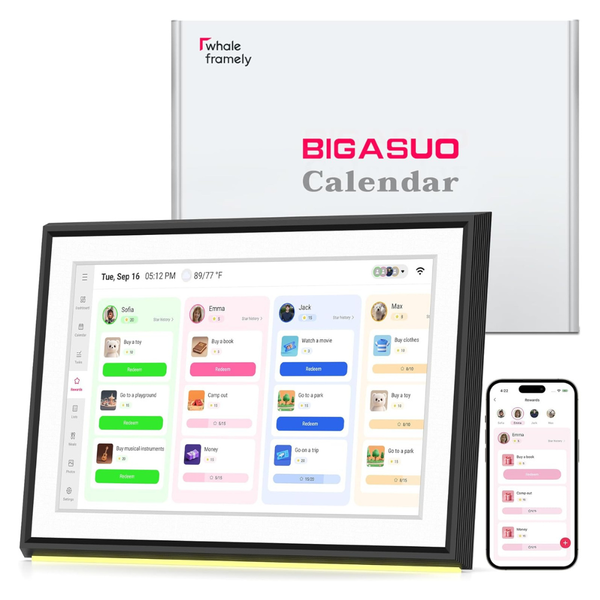 Bigasuo 10.1" Touch Display Smart Digital Calendar & Planner