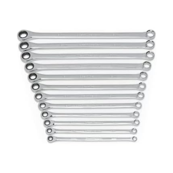 12-Piece Metric 12 Point XL Ratcheting Double Box Wrench Set