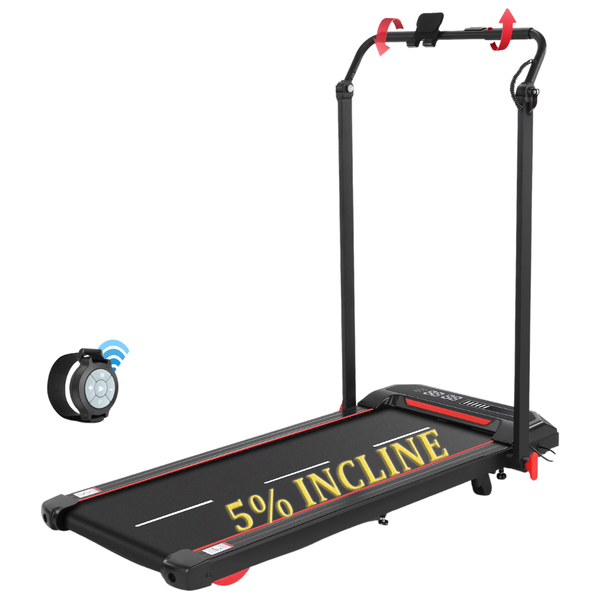 2 in 1 Portable Folding 2.5HP Under Desk Walking Pad Treadmill