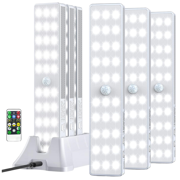 6-Pieces Rechargeable 30LEDs 8" Closet Light