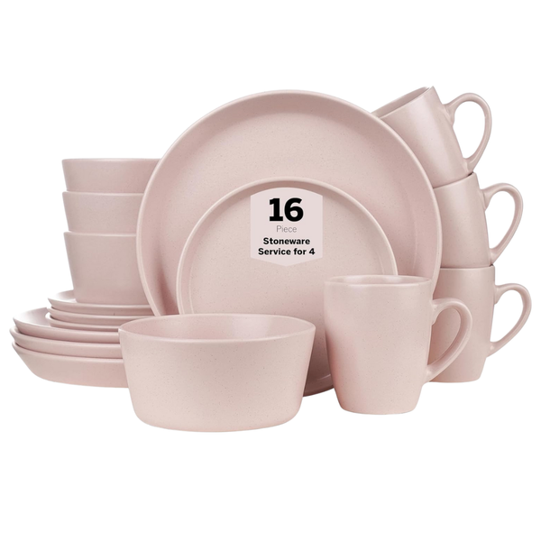 16-Piece Stone Lain Albie Stoneware Modern Dinnerware Set