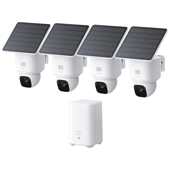 4-Pack eufy Security SoloCam E30 Wireless Outdoor Security Camera Kit