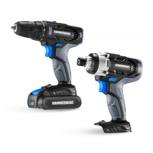 2-Tool Hammerhead HCC2020 Cordless Combo Kit W/ Battery & Charger