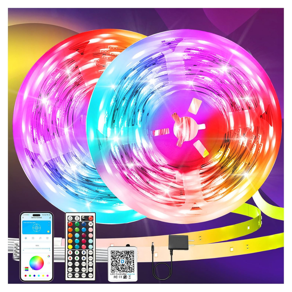 150ft Smart Bluetooth RGB LED Strip Lights W/ App & Remote Control