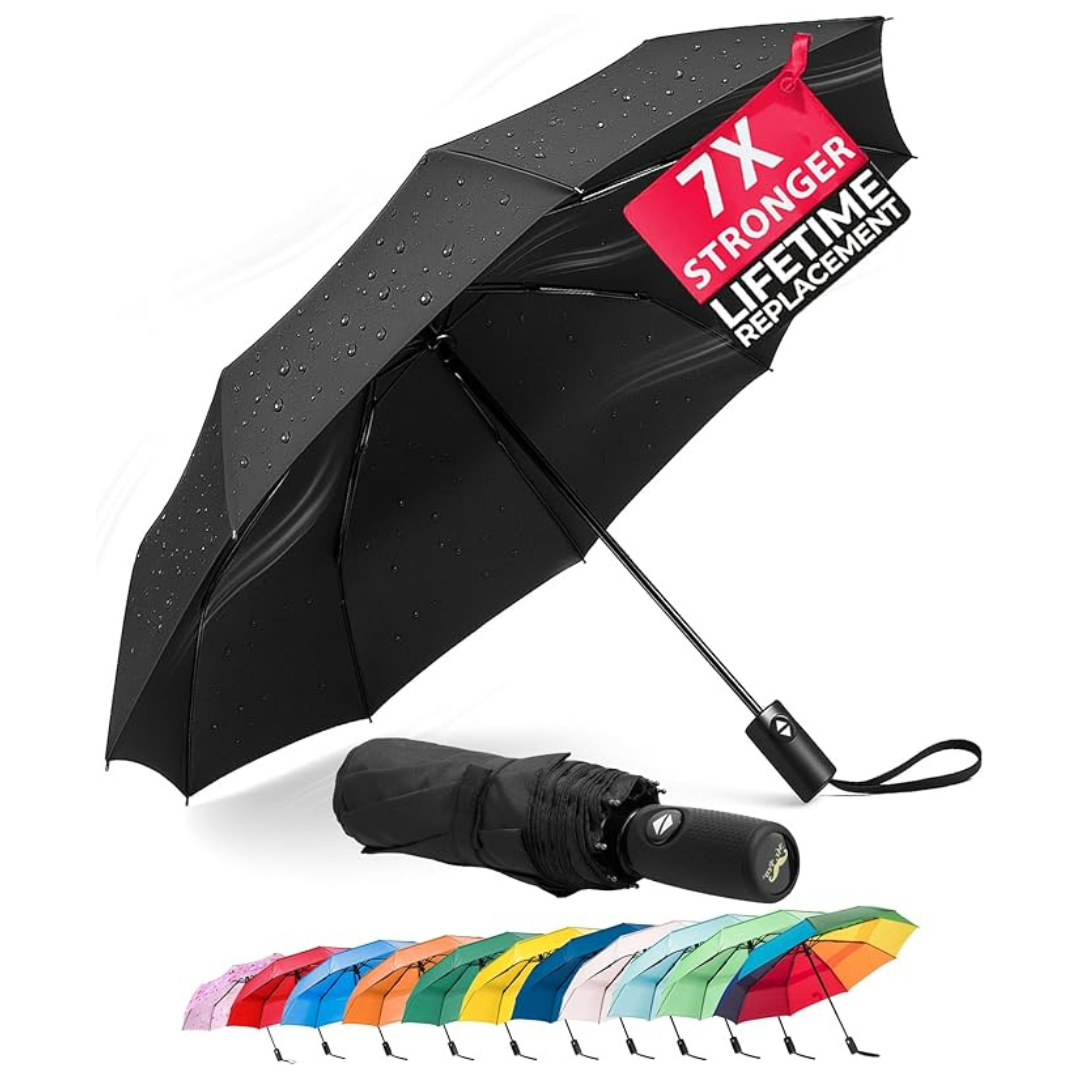 Mr. Pen Windproof Travel Automatic Compact Umbrella (Various)