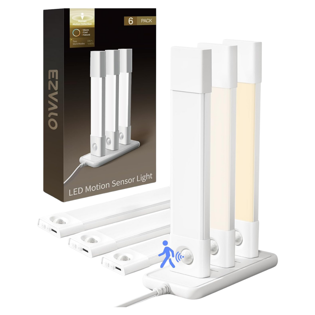 6-Pack Dimmable Wireless Motion Activated Cabinet Lights