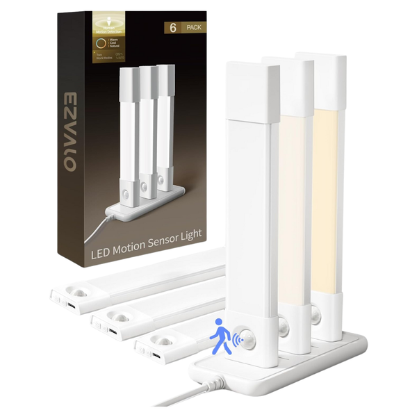 6-Pack Dimmable Wireless Motion Activated Cabinet Lights