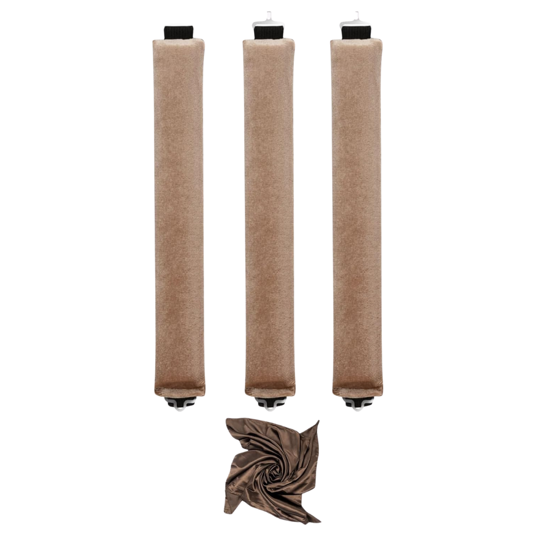 3-Pieces Nunflue Heatless Soft Hair Curlers